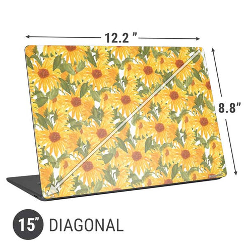 Bouffants and Broken Hearts Sunflowers Universal Laptop 15in (12.2 x 8.8in) Skin
